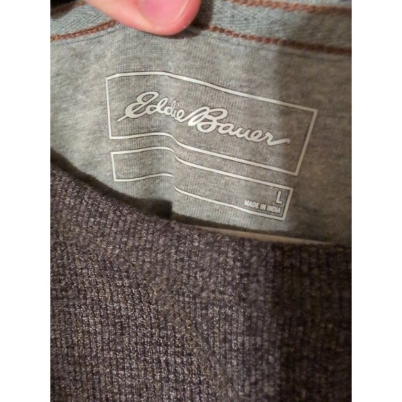 Grey Red Eddie Bauer Pullover Sweater Size Large. Fashionable - Picture 2 of 5